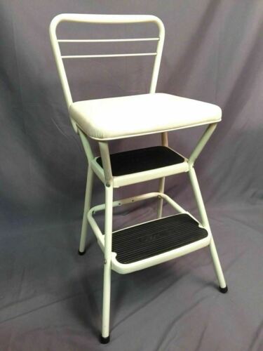 Cosco Step Stool Seat Vintage White Made In USA