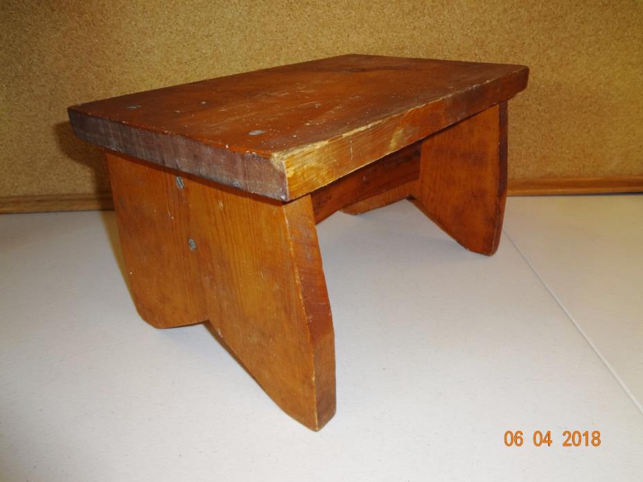 Small Vintage Farmhouse Wood Cricket Stool