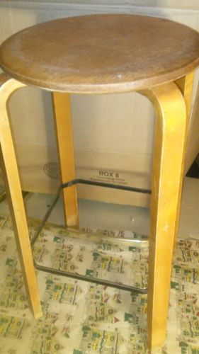 VINTAGE ALVAR AALTO BENTWOOD BAR COUNTER/ CUSTOM GUITARIST STOOL MADE IN SWEDEN