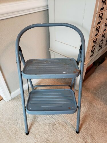 Vintage Samsonite Step Stool Metal Folding Rustic Free shipping!