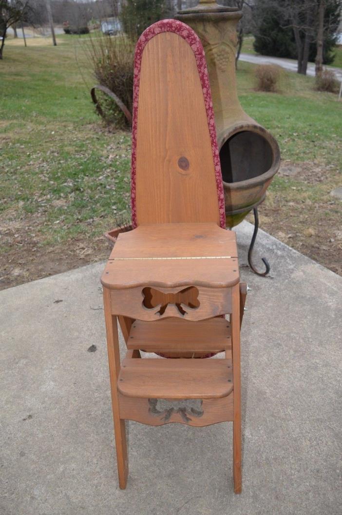 Wood BACHELORS / Chair / Ironing Board / Step Stool ~ 3 in 1 GRANDPA'S CRAFTS