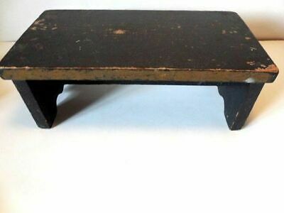 Stool - Hand Made Stool Painted Black & Gold - Primitive!