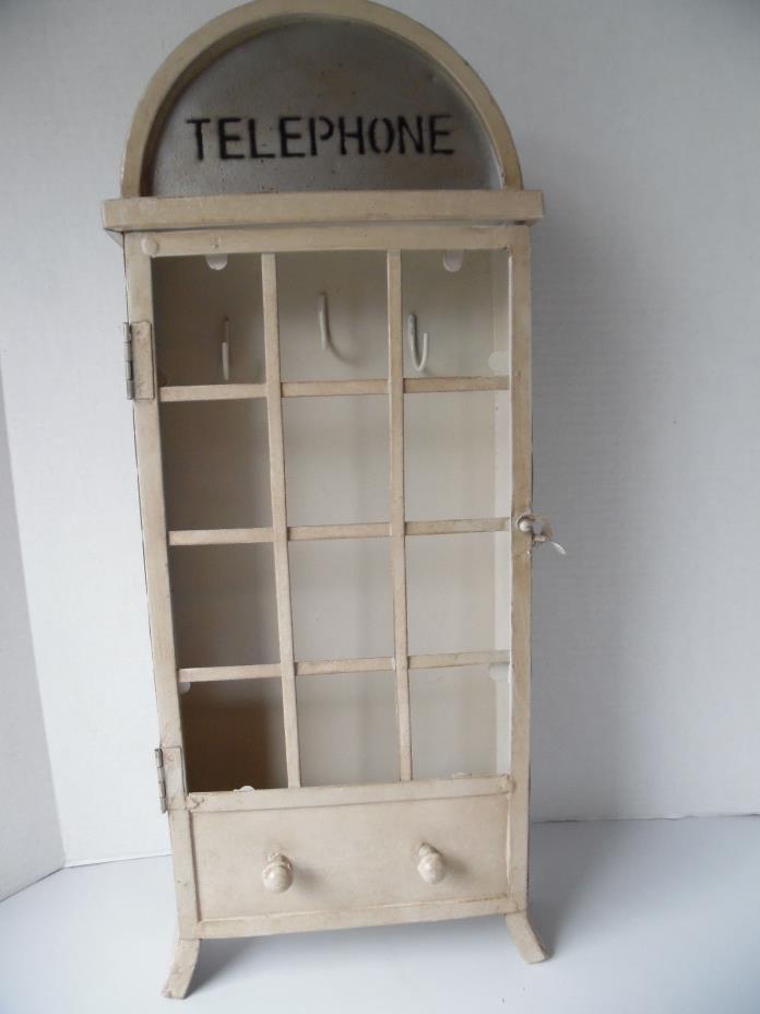 TELEPHONE BOOTH KEY JEWELRY STORAGE CABINET WALL MOUNT