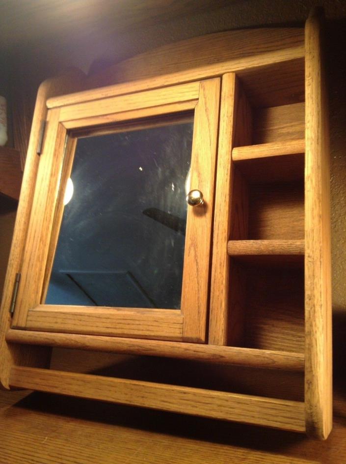 Vintage Oak Medicine Cabinet