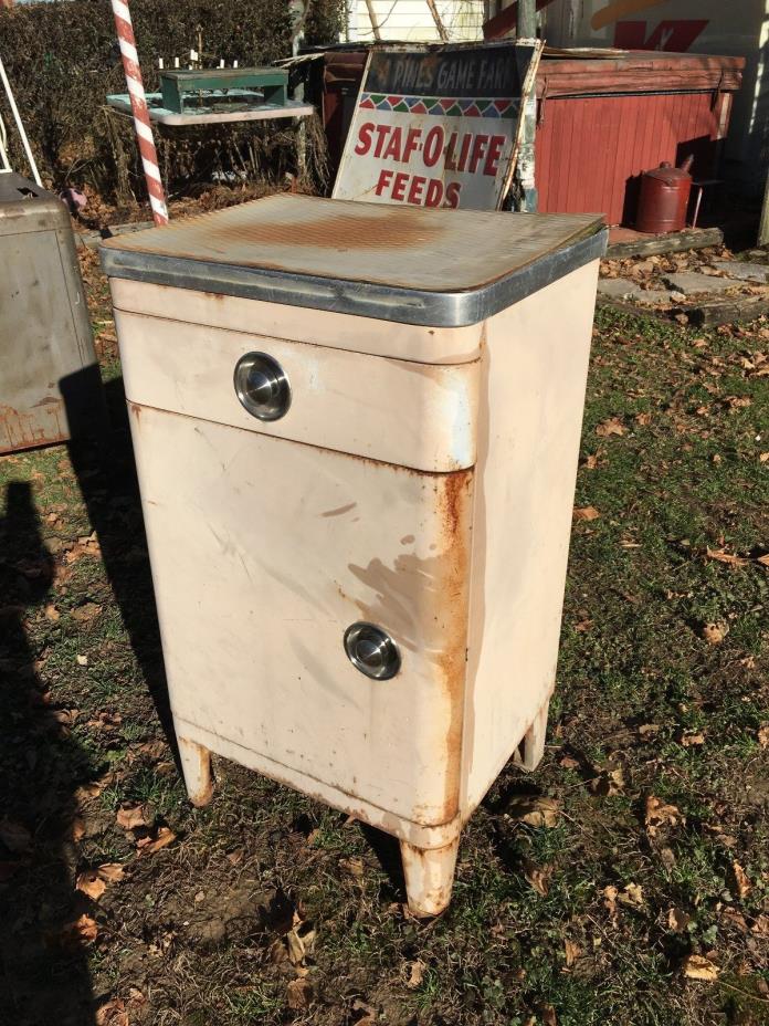 Base Cabinet Dental Doctor Office  Top Mid Century Metal Architectural Salvage