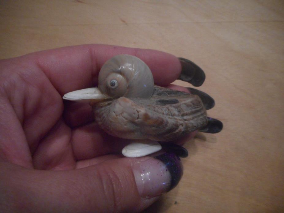 Vintage Miniature Seagull Made of Shells