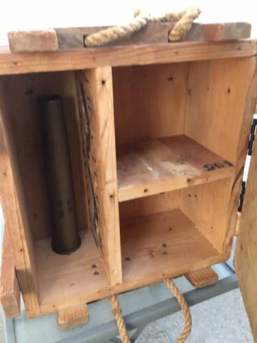 Wooden “Demon” Ammo Box Crate Shelf Cabinet