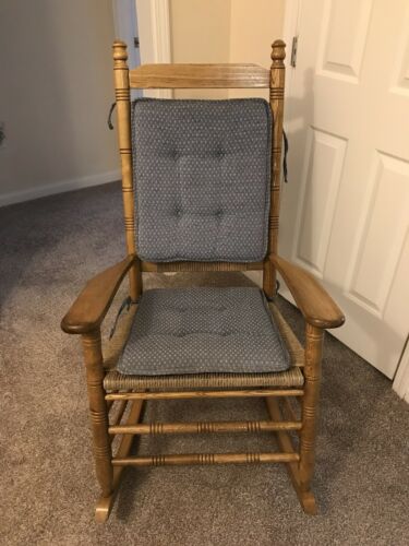 Cracker Barrel Wicker Rocking Chair With Pads Used