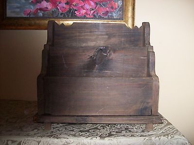 Antique Rustic Two Tier Magazine.  All Solid Wood. Great Condition