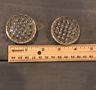 VTG Lot of 2 Round Clear Plastic Furniture Leg Coasters Floor Protectors 1-3/4