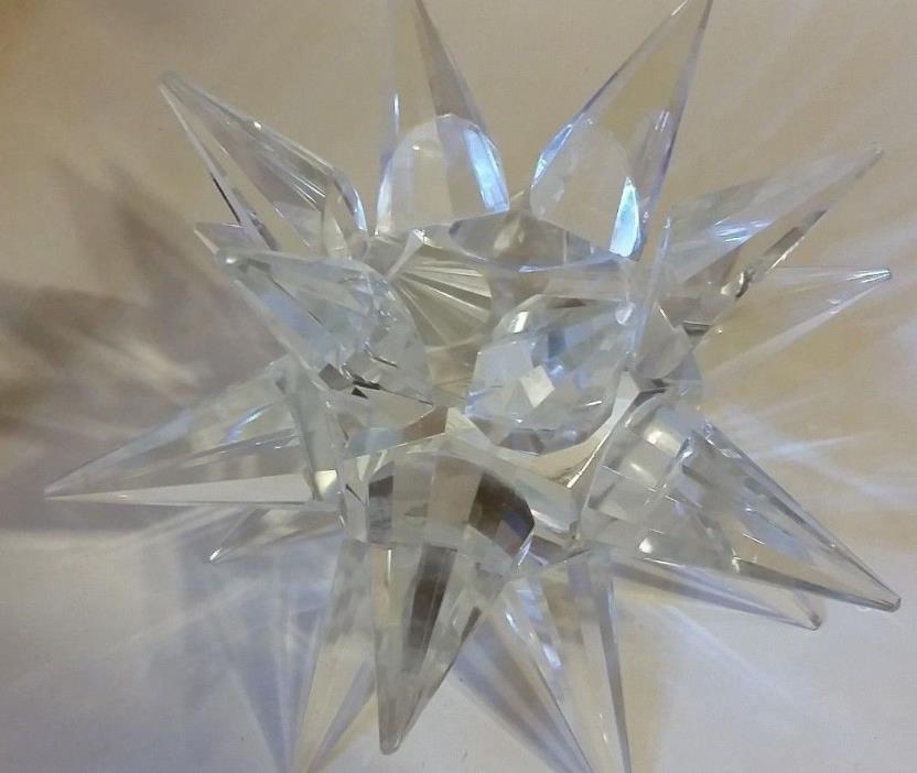 Collectible Godinger Shannon Crystal Star Large Candle Holder or Display Base