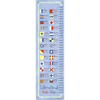 Oopsy daisy Nautical Flag Growth Chart by Donna Ingemanson, 30cm by 110cm