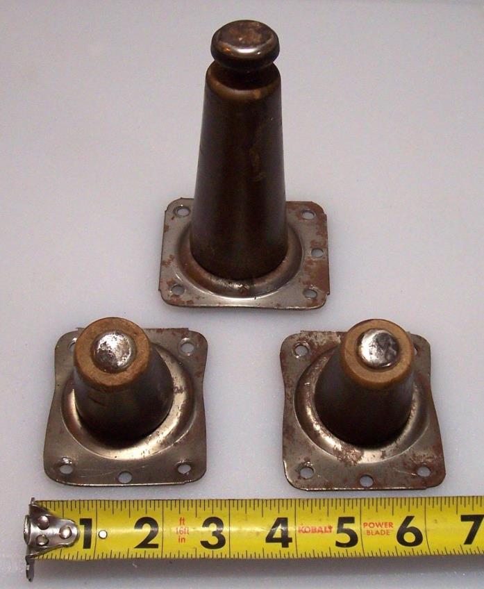 3 Vintage Wooden Furniture Legs