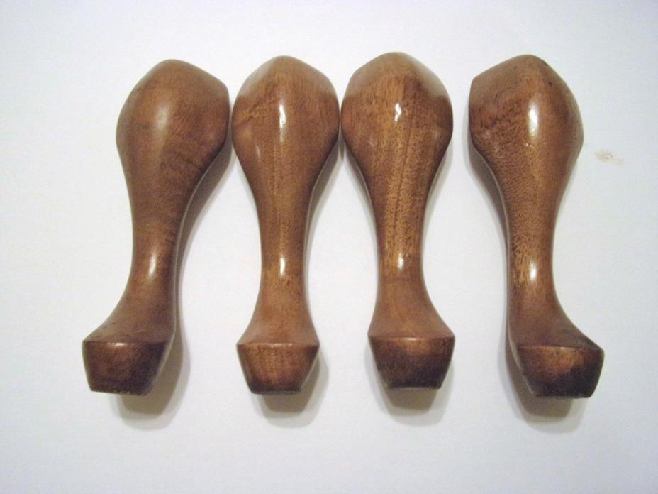 4 VINTAGE? WOODEN TABLE LEGS