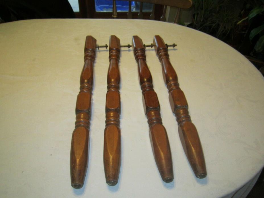 Vintage Wood Wooden Table Legs  Spindle Set of 4 - Reclaimed