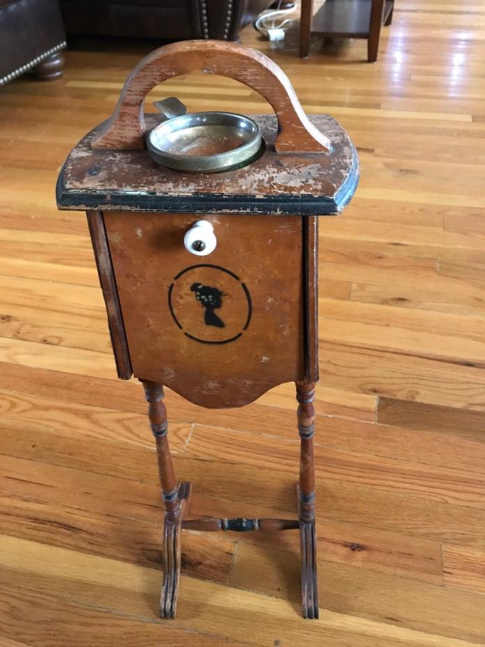 vintage smoking table, Tiny House, Small Table, Mini End Table