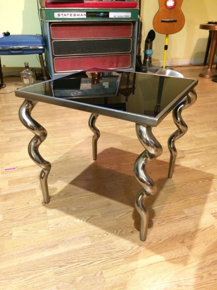 Bernhardt Spiral Leg Cast Aluminum Side Table #18 of 20 - High Quality Furniture