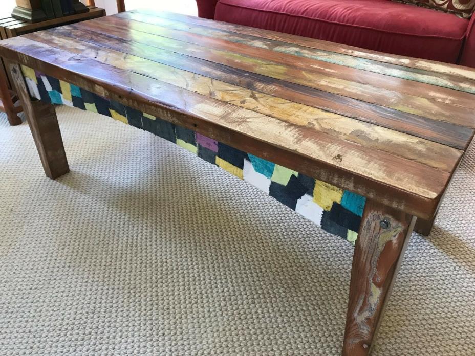 Handcrafted Rustic Bohemian Coffee Table