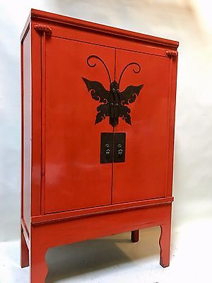 oriental red armoire wardrobe cabinet