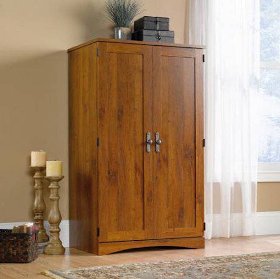 Sauder Harvest Mill Computer Armoire, Abbey Oak (LOCAL PICK UP ONLY)