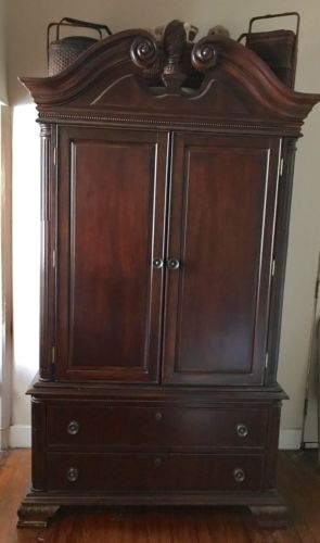 Beautiful, Large Solid Wood Armoire. 89