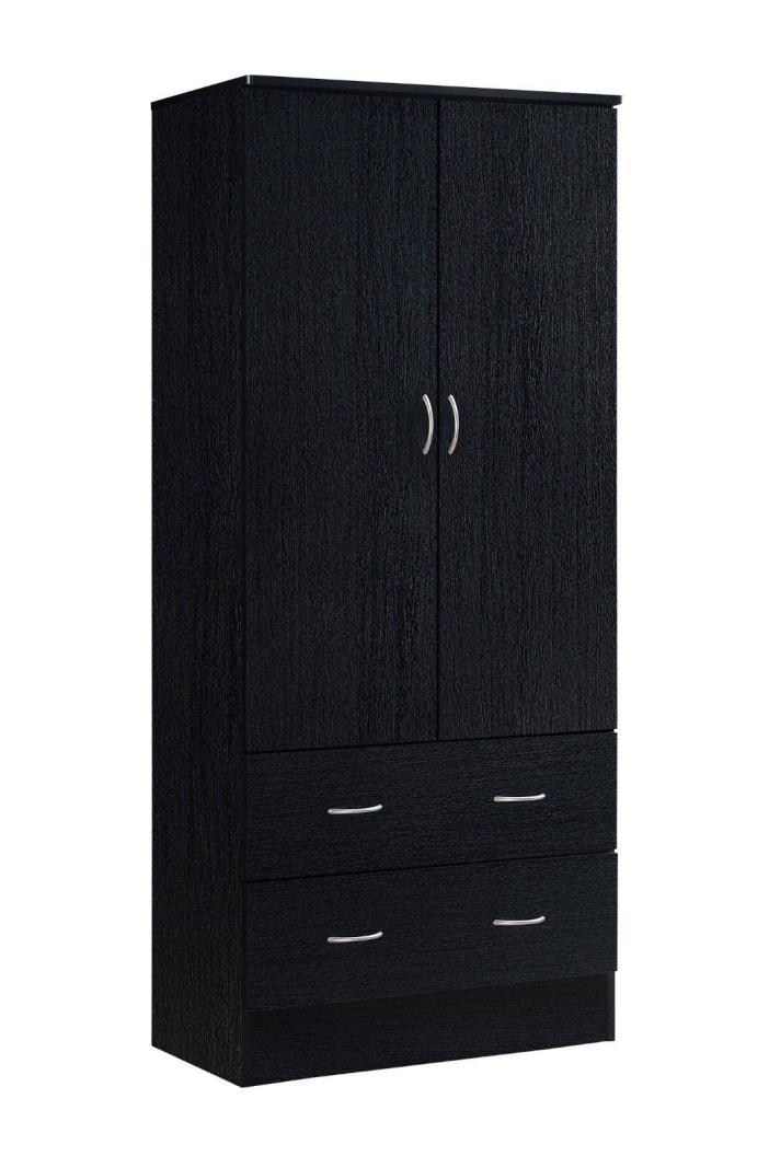 Wardrobe Armoire Wood Clothes Closet Cabinet Bedroom Storage Organizer Shelves