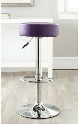 Safavieh Jute Purple Adjustable 26-32-inch Swivel Bar Stool