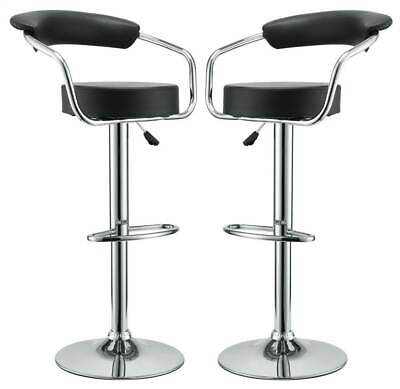 Diner Bar Stool in Black - Set of 2 [ID 3279523]