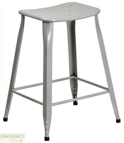 STOOL SILVER COUNTER HEIGHT 24