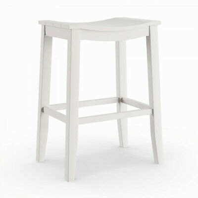 The Gray Barn Mule Patch White Finish Saddle Counter Stool