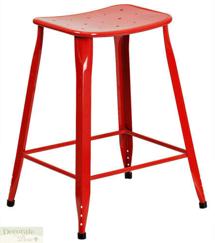 STOOL RED COUNTER HEIGHT 24
