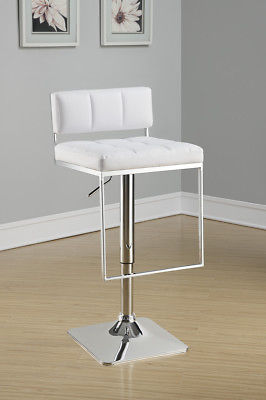 Coaster White Adjustable Bar Stool 100193