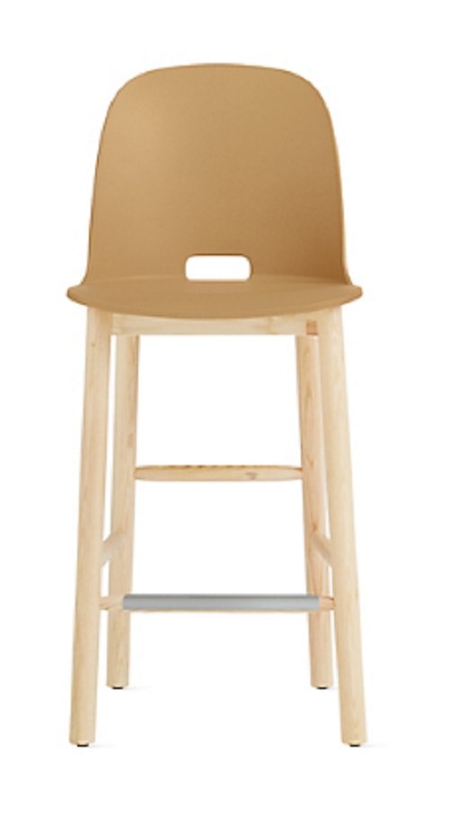 Authentic Emeco Alfi High-Back Counter Stool | Design Within Reach