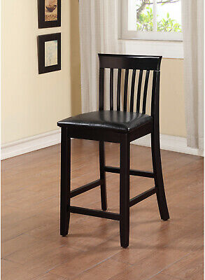 Piedmont Black Slat Back Counter Stool