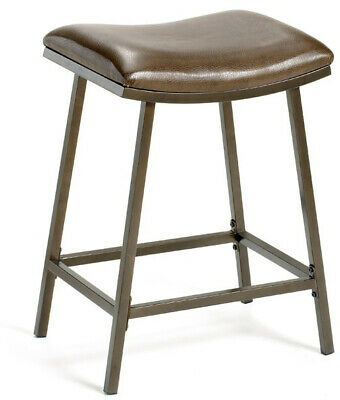 Hillsdale Furniture Brown Copper/Brown Vinyl Nested-leg Saddle Counter/Bar Stool