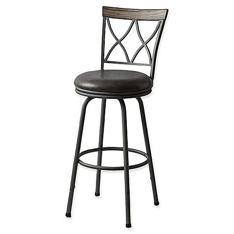 Modern Farmhouse Adjustable X-Back Stool in Grey