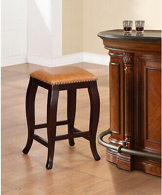 Linon Pinnacle Backless Counter Stool Dusty Brown Seat