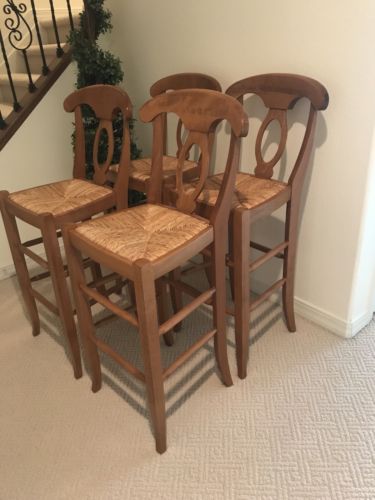 EUC Pottery Barn Napoleon Bar Height Barstools Set of 4