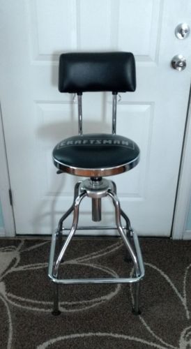 Craftsman Work Shop Counter Stool Black Adjustable Hydraulic Seat NOS