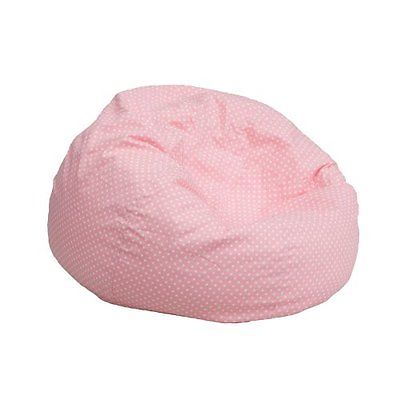 SALE Small Light Pink Dot Kids Bean Bag Chair