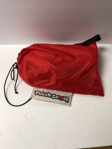 The Official Pouch Couch As Seen On TV Inflatable Air Lounger, Red
