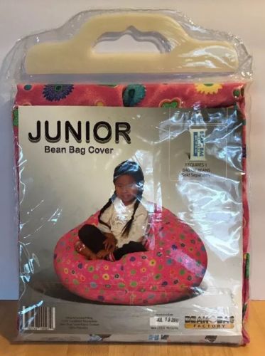New Bean Bag Factory Junior Size Cover Pink Flowers Flowered Kids Child Sized