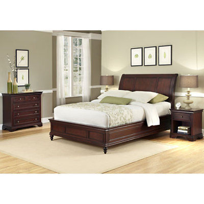 Lafayette Queen and Full Sleigh Headboard, Night Stand, and Drawer Chest