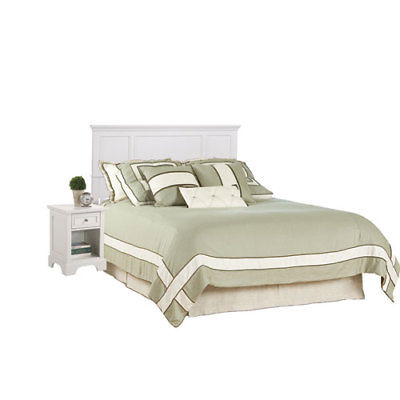 Home Styles Furniture Naples White Queen Headboard and Night Stand - 5530-5011