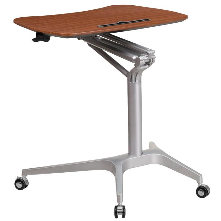 Mobile adjustable Computer Desk with 28.25''W Top (Adjustable Range 29''-41