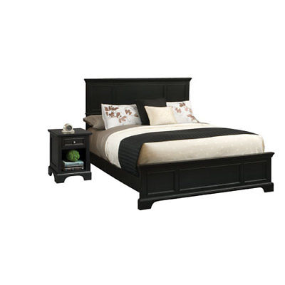 Home Styles Furniture Bedford Black Queen Bed and Night Stand - 5531-5013