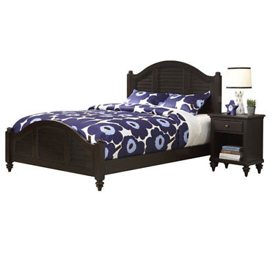 Home Styles Furniture Bermuda Espresso Queen Bed w/ Night Stand - 5542-5017