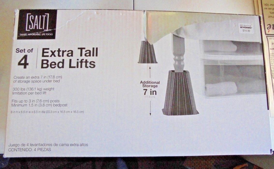 SALT Black Bed Lifts Set of 4 NEW 7