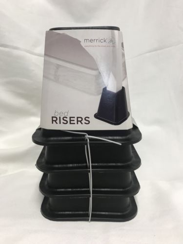 Bed Risers Merrick Set Of 4 Black