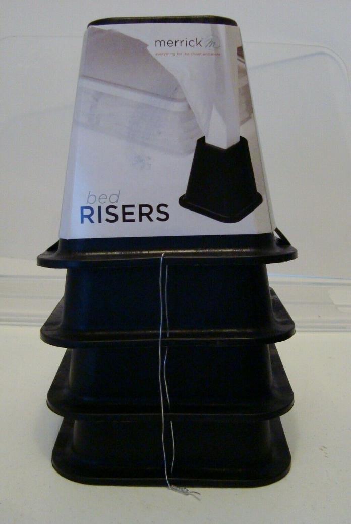 Merrick Bed Risers Pack of 4 Black Risers 5.25